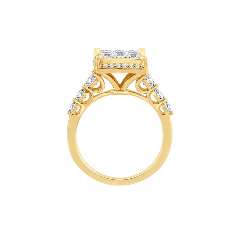 Diamond Composite Engagement Ring in 10K Yellow Gold &#40;1 1/2 ct. tw.&#41; – Image 2 of 3
