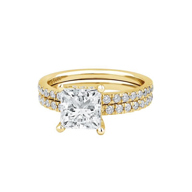Charlotte Lab Grown Diamond Engagement Ring Set in 14K Yellow Gold (2 3/4 ct. tw.) – Image 4 of 4