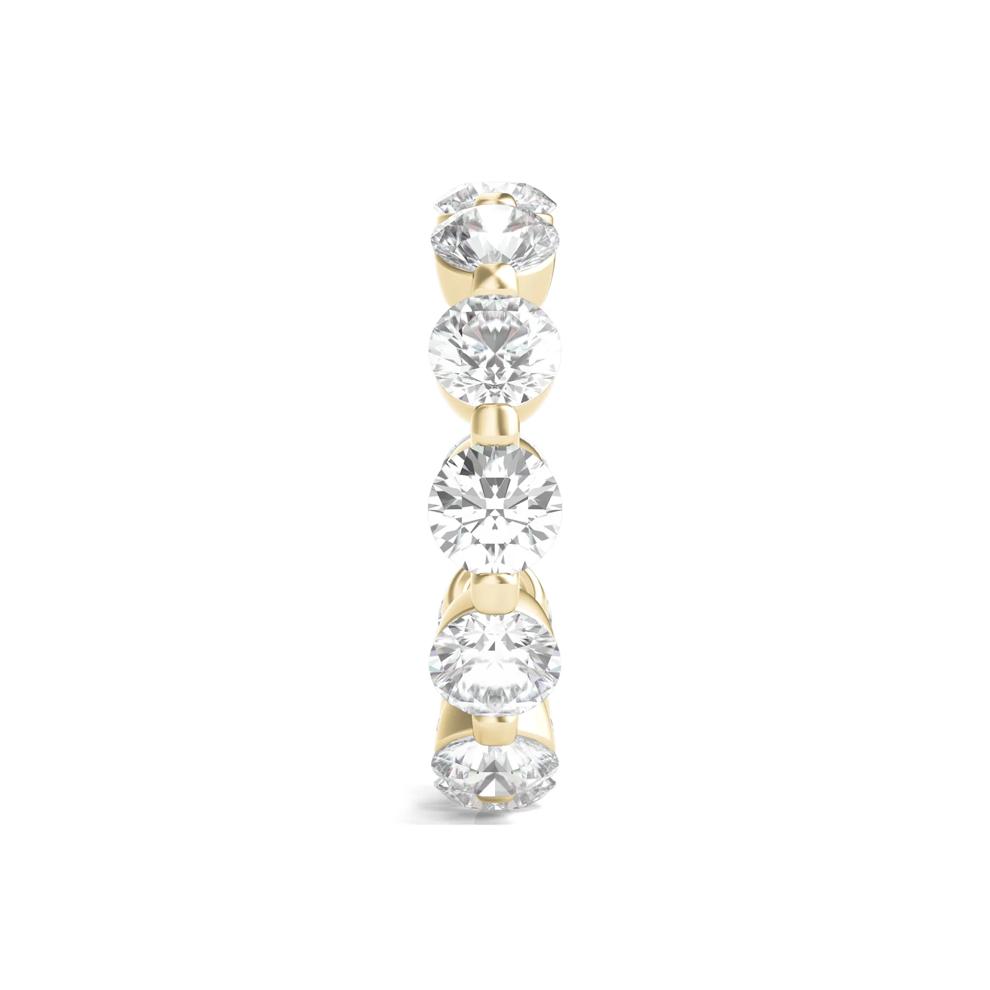 Round Brilliant-Cut Lab Grown Diamond Eternity Band in 14k Yellow Gold (5 ct. tw.) – Image 3 of 3