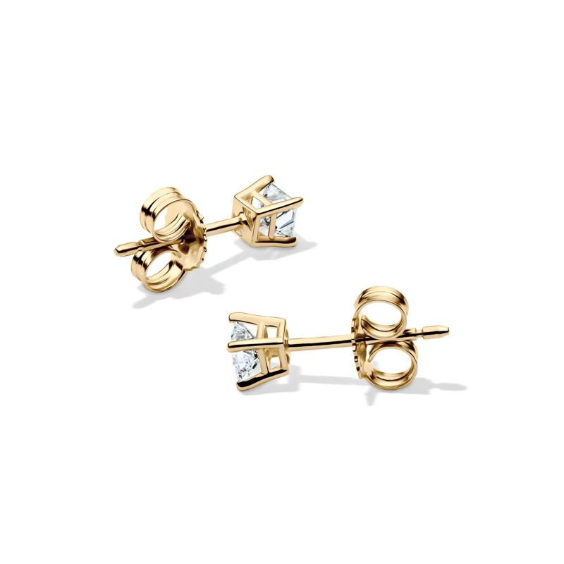 1/4 ct. tw. Diamond Stud Earrings in 10K Yellow Gold – Image 2 of 3
