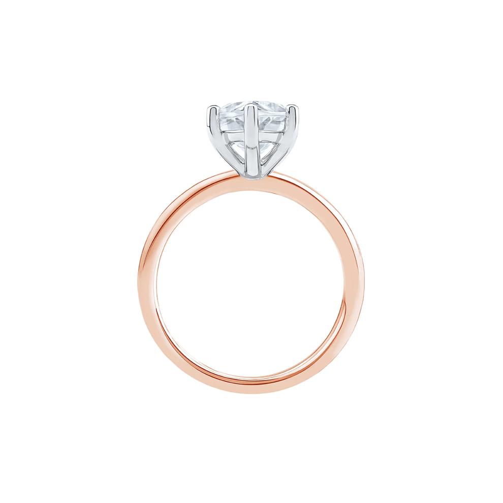 Lab Grown Diamond Solitaire Marquise Engagement Ring in 14k Rose Gold (3 ct.) – Image 2 of 4