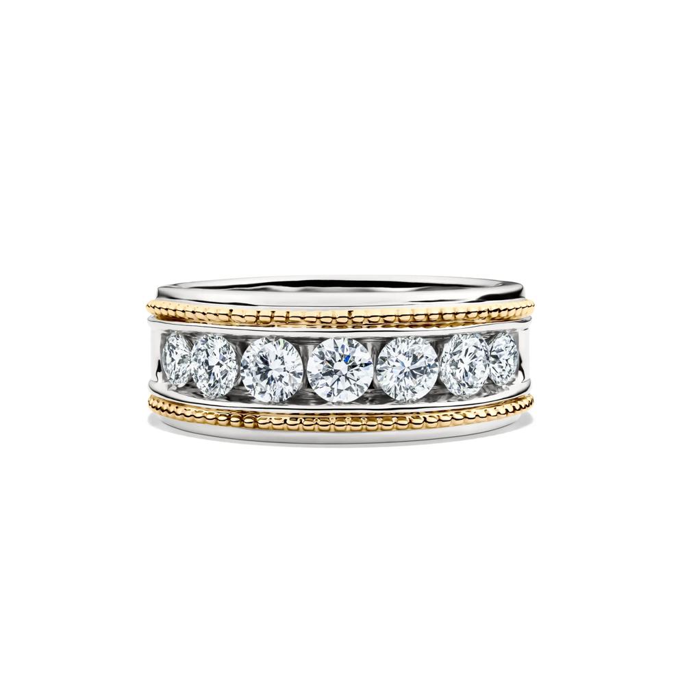 Men&rsquo;s Lab Grown Diamond Band in 10K White and Yellow Gold (1 1/2 ct. tw.)  – Image 1 of 4