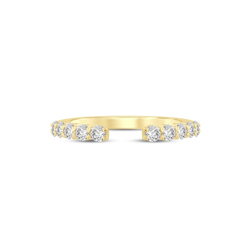 Lab Grown Round Diamond Open Band in 14K Yellow Gold (1/2 ct. tw.) – Image 1 of 3