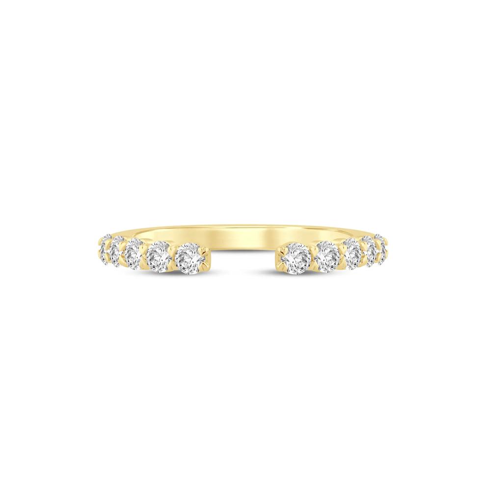 Lab Grown Round Diamond Open Band in 14K Yellow Gold (1/2 ct. tw.) – Image 1 of 3