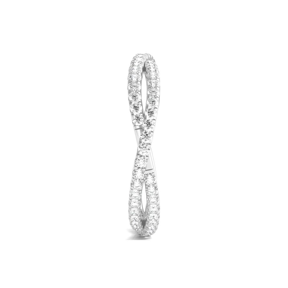 Lab Grown Diamond Infinity Twist&nbsp;Eternity Band in 14K White Gold (7/8 ct. tw.) – Image 3 of 3
