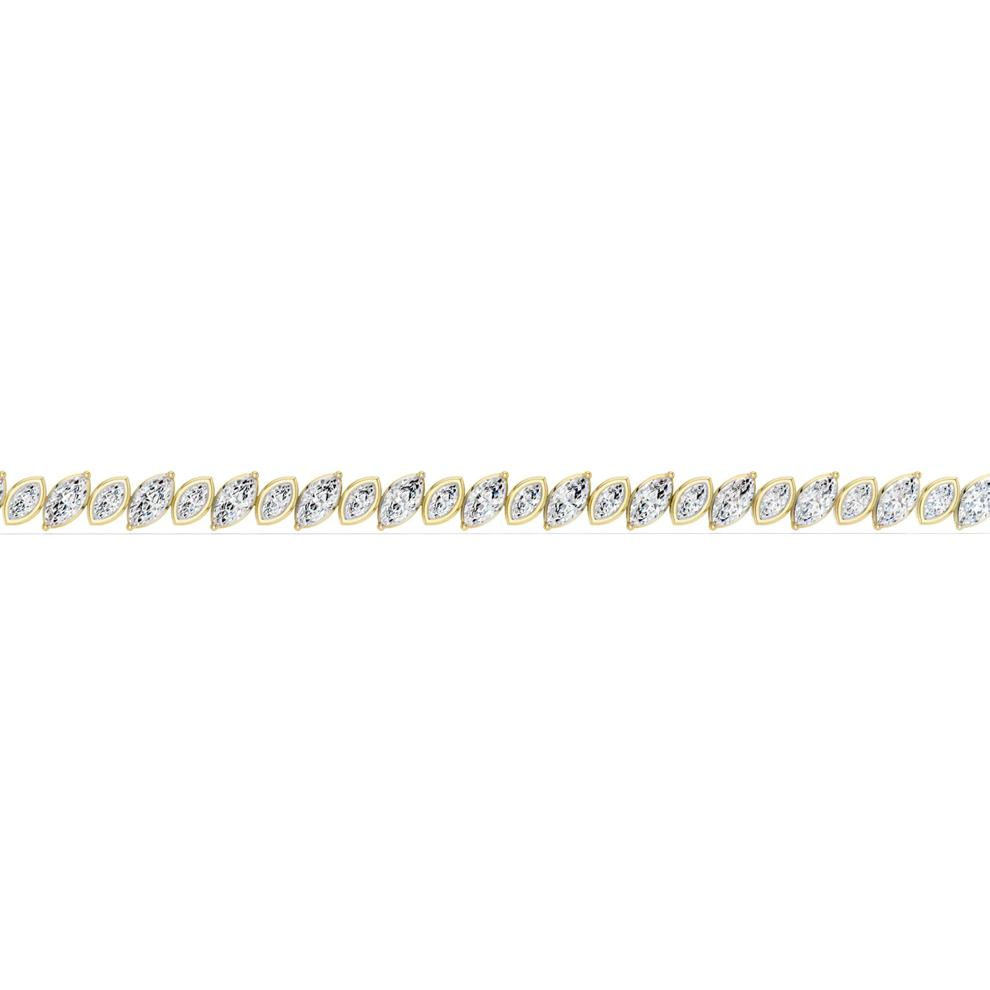 Lab Grown Diamond Marquise Bracelet in 14K Yellow Gold (7 ct. tw.) – Image 1 of 2