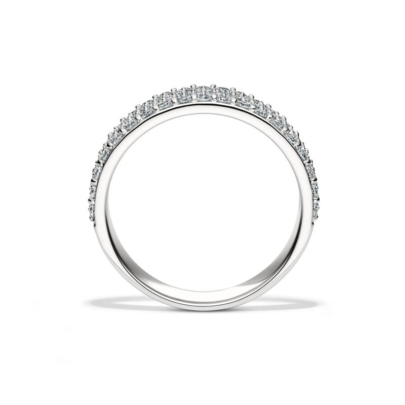 Lab Grown Diamond Pave Multi Row Band in 14K White Gold &#40;1 ct. tw.&#41; – Image 2 of 4