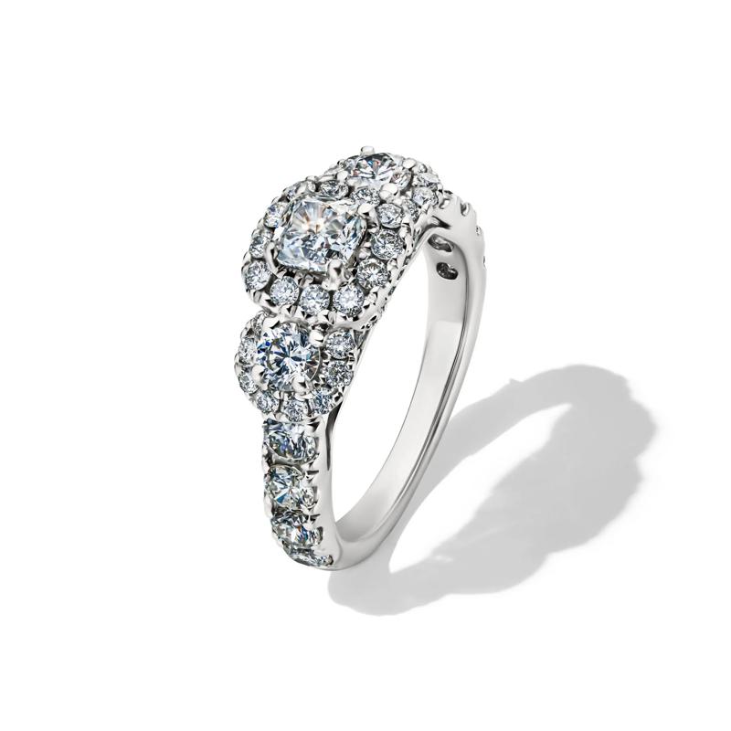 Helzberg Limited Edition 2 ct. tw. Diamond Three-Stone Engagement Ring in 14K White Gold – Image 3 of 3