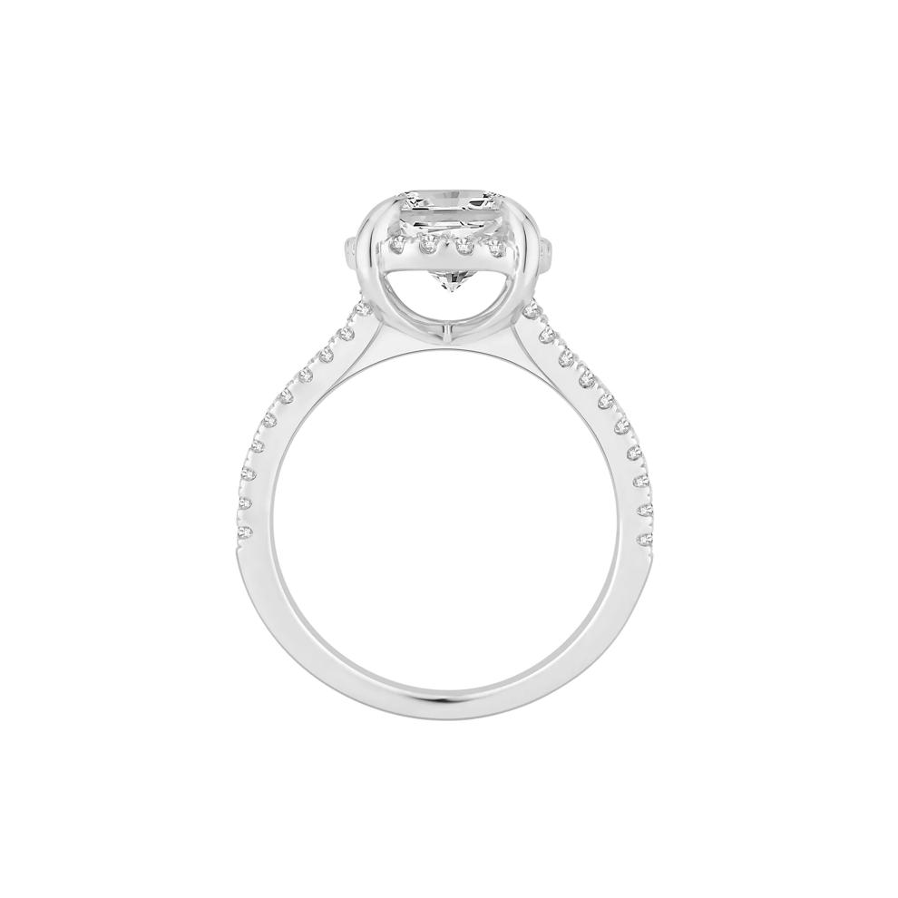 Lab Grown Diamond Oval Engagement Ring in 14K White Gold (3 3/4 ct. tw.) – Image 2 of 4