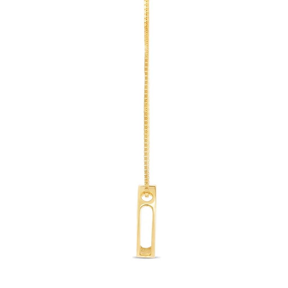 "O" Initial Necklace in 14K Yellow Gold – Image 3 of 4