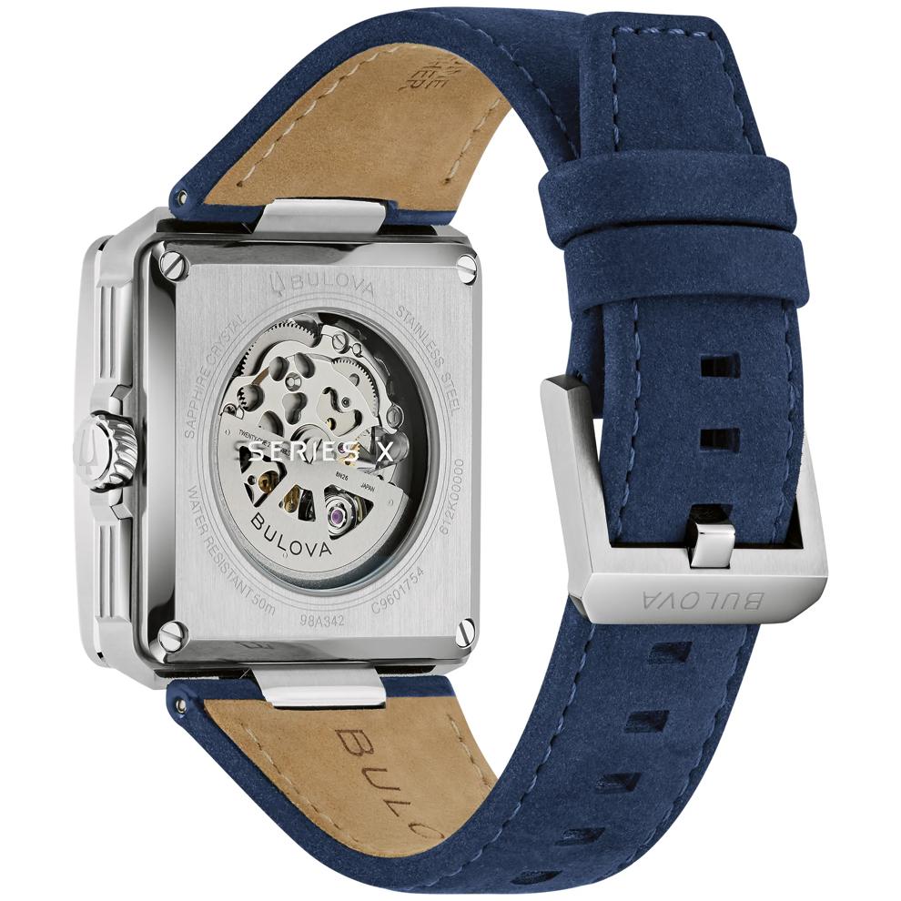 Men's Series X Watch in Blue Suede Leather – Image 2 of 3