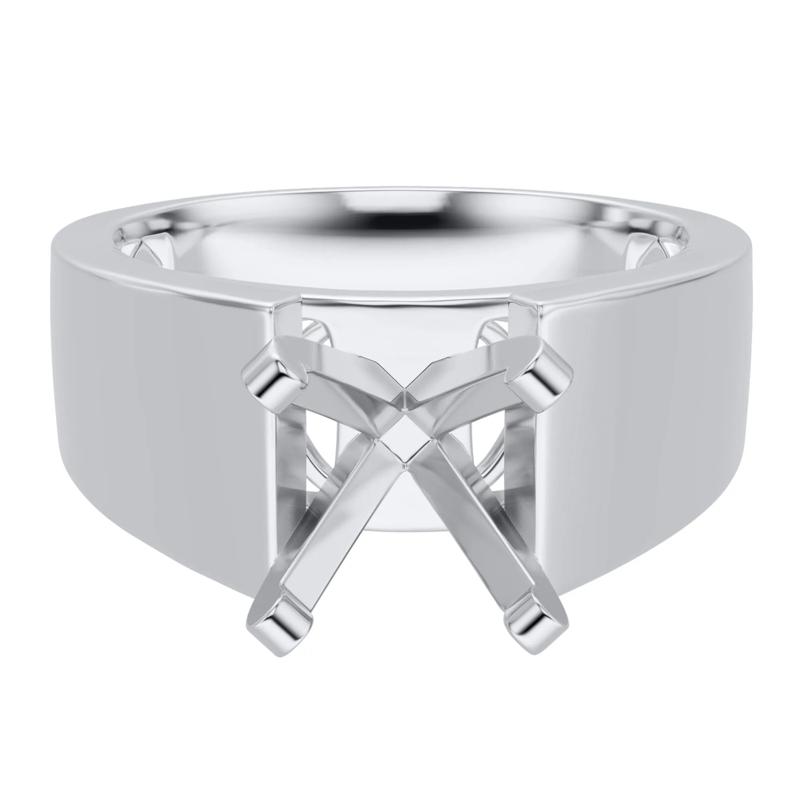 Wide Cathedral Semi-Mount Engagement Ring in 14K Gold, 7.8MM &#40;Setting Only&#41; – Image 2 of 6