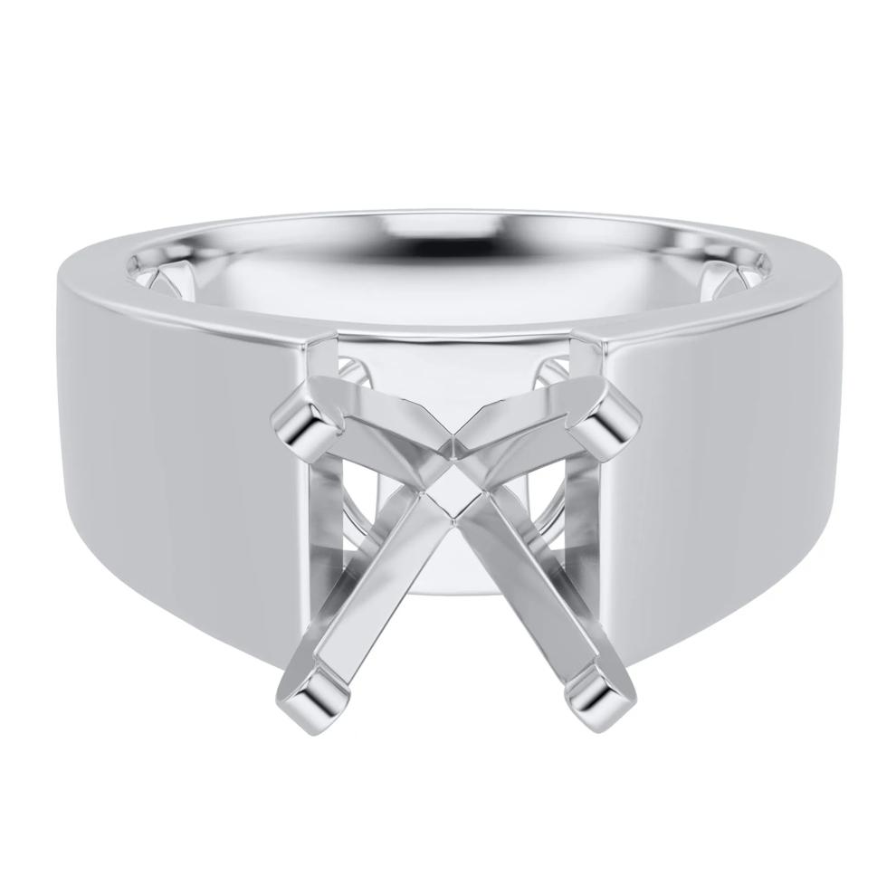 Wide Cathedral Semi-Mount Engagement Ring in 14K Gold, 7.8MM (Setting Only) – Image 2 of 6