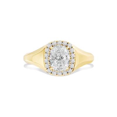 Lab Grown Diamond Elongated Cushion Ring in 14K Yellow Gold (1 ct. tw.)
