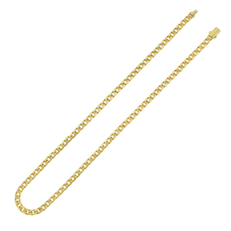 Men&#39;s Curb Chain Necklace in 10K Yellow Gold, 22&quot; – Image 3 of 4