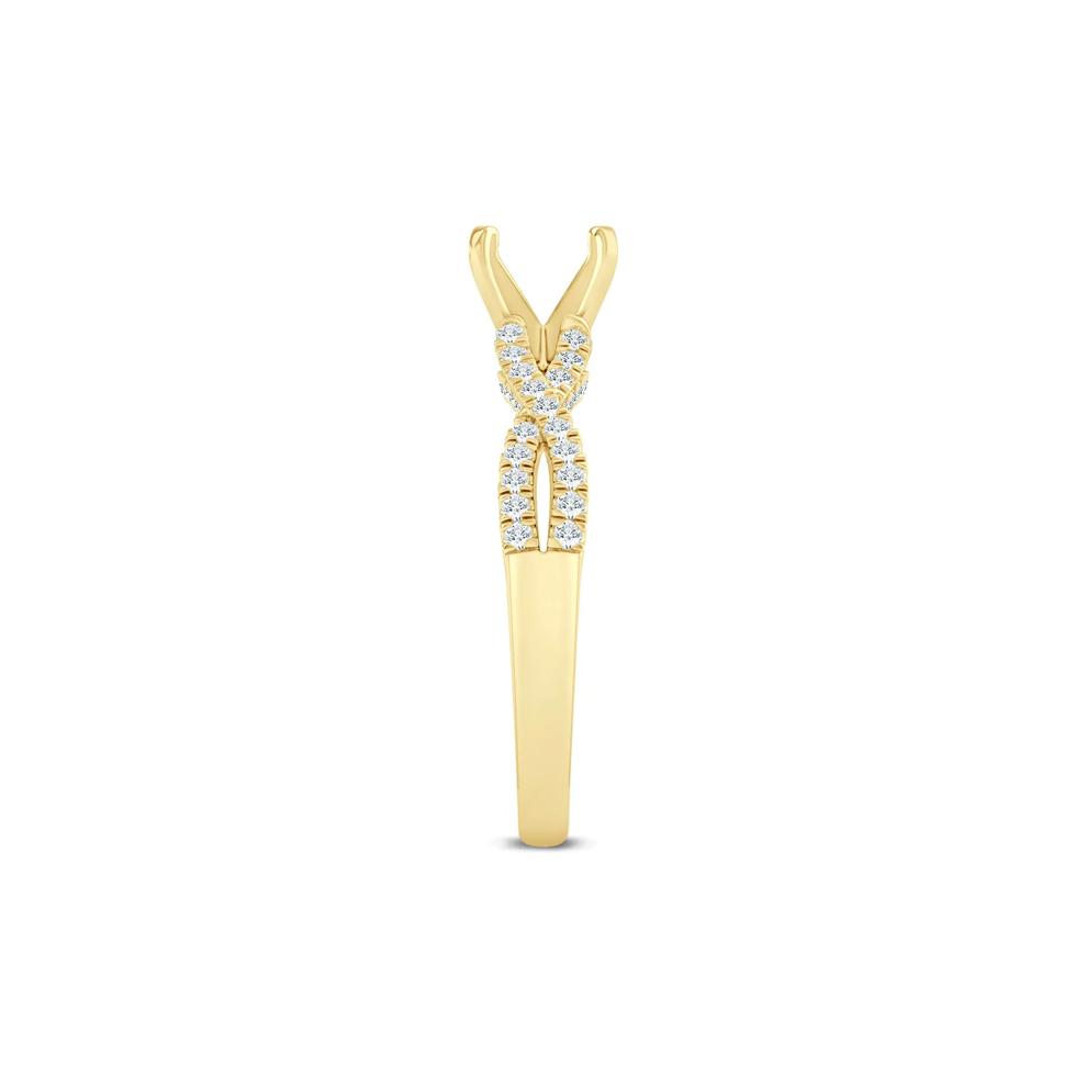 Lab Grown Diamond Twist Semi-Mount Ring in 14K Yellow Gold (1/4 ct. tw.) – Image 6 of 6