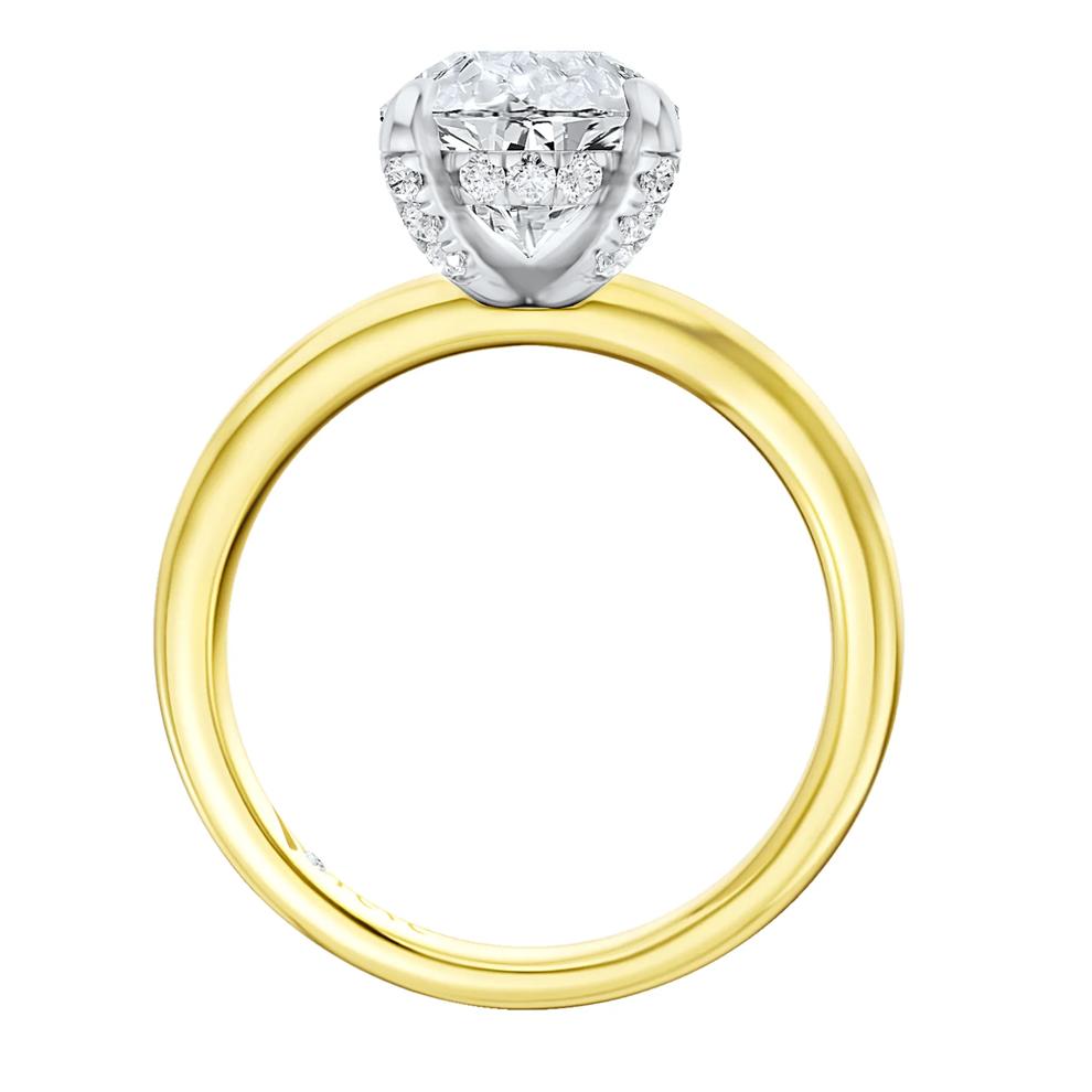 Tinsley Lab Grown Diamond Pear-Shaped Engagement Ring in 14K Yellow &amp; White Gold (3 1/5 ct. tw.) – Image 3 of 5