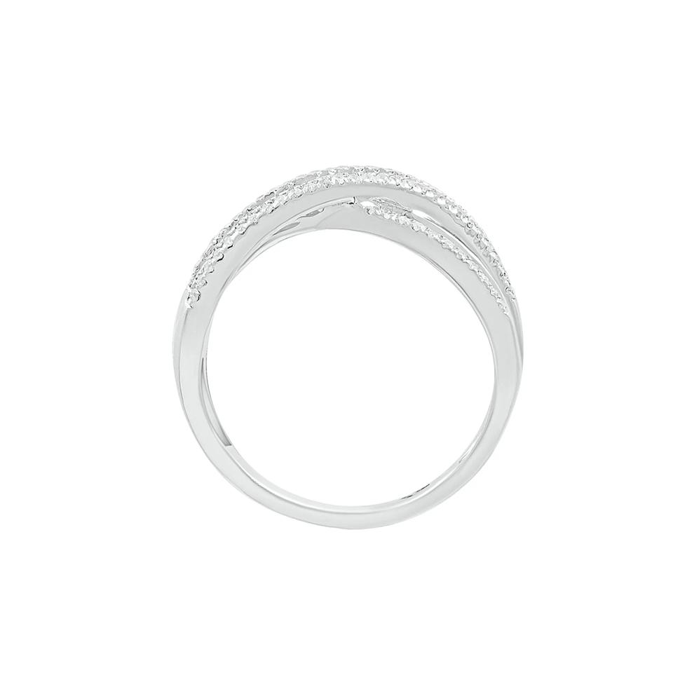 Crossover Ring with Baguette Diamonds in 10K White Gold (5/8 ct. tw.) – Image 2 of 4