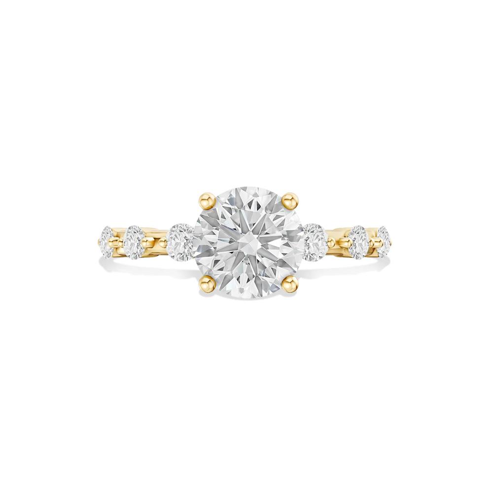 Lab Grown Diamond Round Center Engagement Ring in 14K Yellow Gold (1 3/4 ct. tw.) – Image 1 of 4