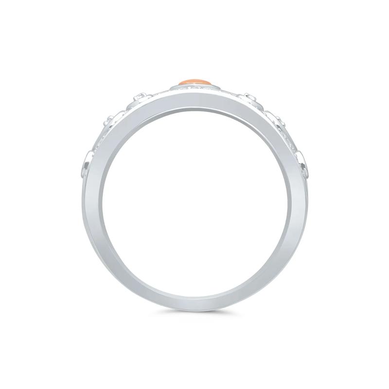 Diamond Accent Scroll Band in Sterling Silver and 14K Rose Gold – Image 2 of 3