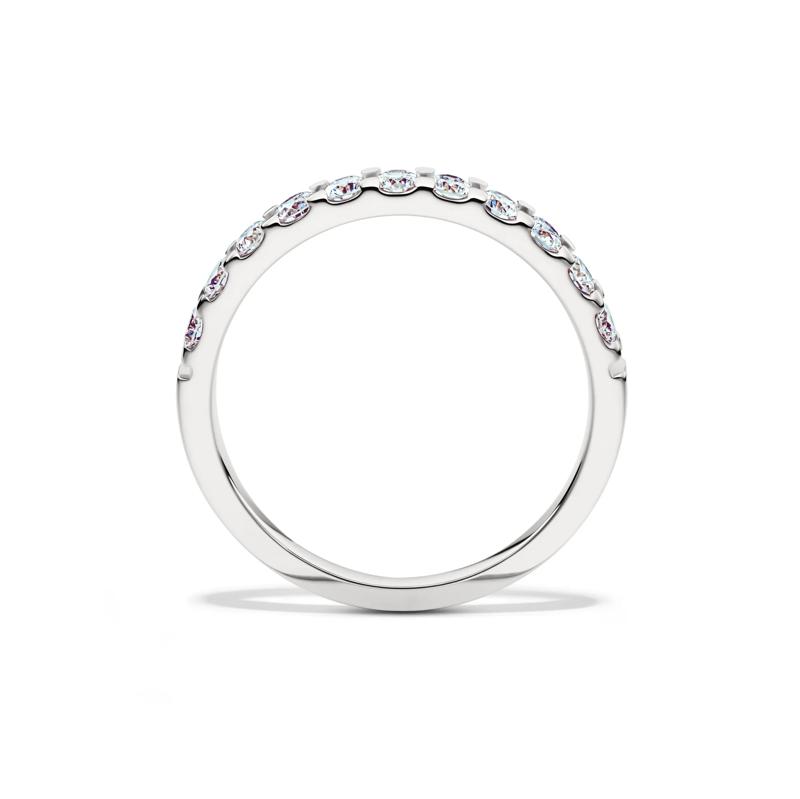 1/2 ct. tw. Lab Grown Diamond Band in 14K White Gold – Image 2 of 4