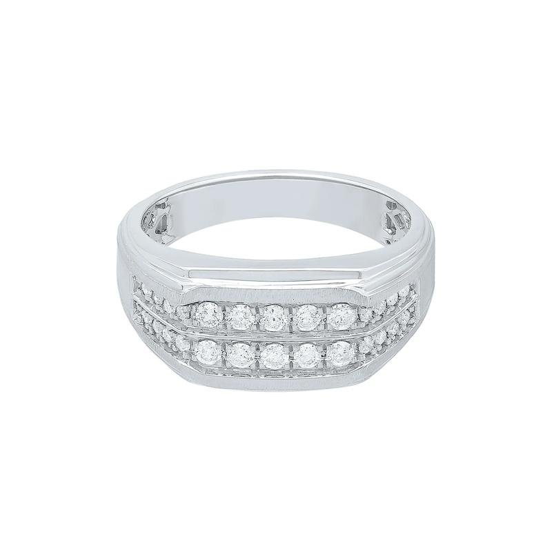 Men&rsquo;s Diamond Statement Ring in Sterling Silver &#40;1/2 ct. tw.&#41; – Image 1 of 3