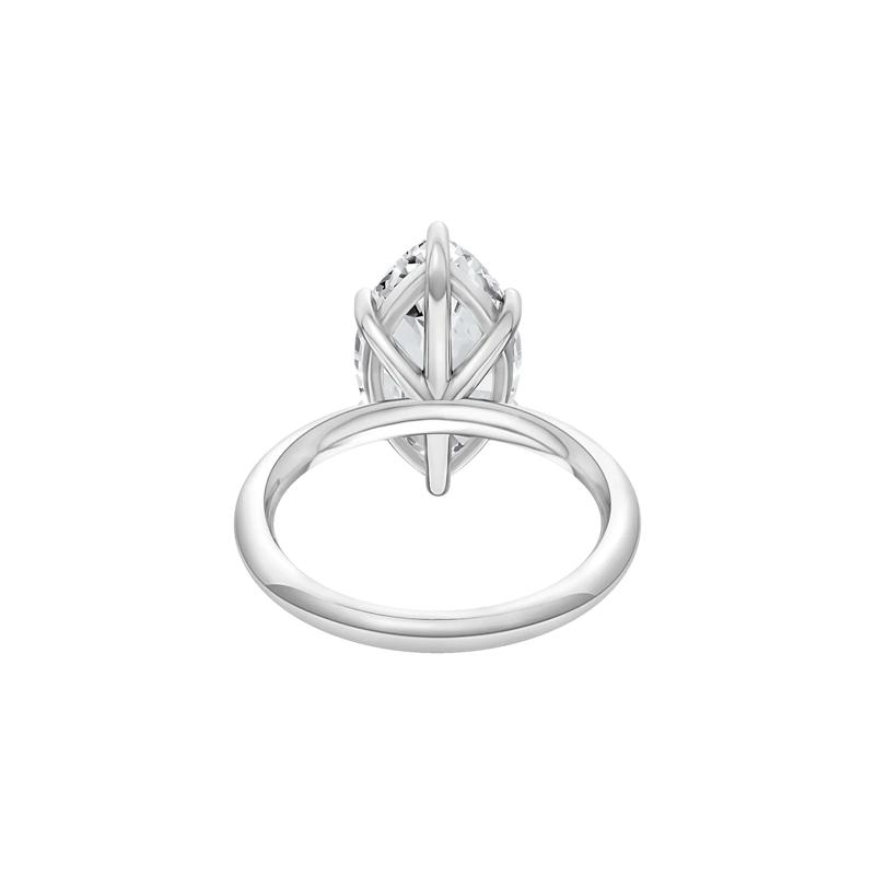 Lab Grown Diamond Marquise Solitaire Engagement Ring in 14K White Gold &#40;4 ct.&#41; – Image 4 of 4