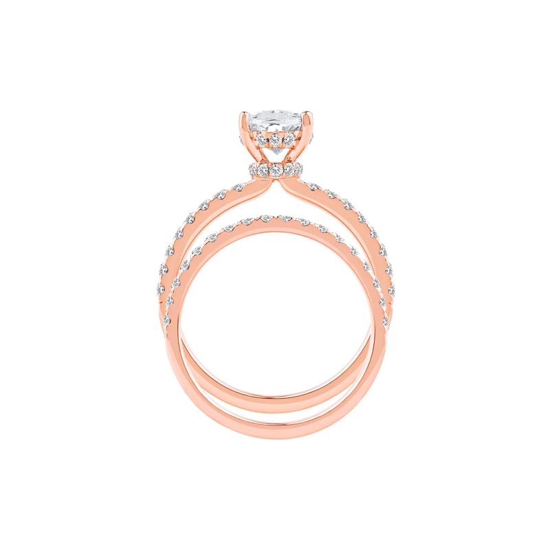 Charlotte Lab Grown Diamond Oval-Shaped Engagement Ring Set in 14K Rose Gold (2 3/4 ct. tw.) – Image 2 of 4