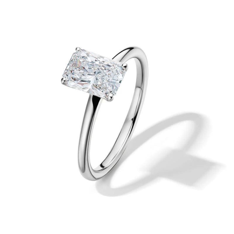 Lab Grown Diamond Radiant-Cut Solitaire Ring in 14K White Gold (1 1/2 ct.) – Image 4 of 4
