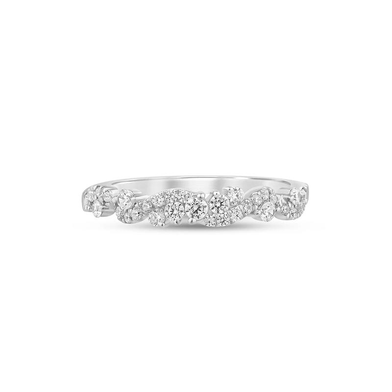 Lab Grown Diamond Swirl Band in 14K White Gold &#40;1/3 ct. tw.&#41;  – Image 1 of 3