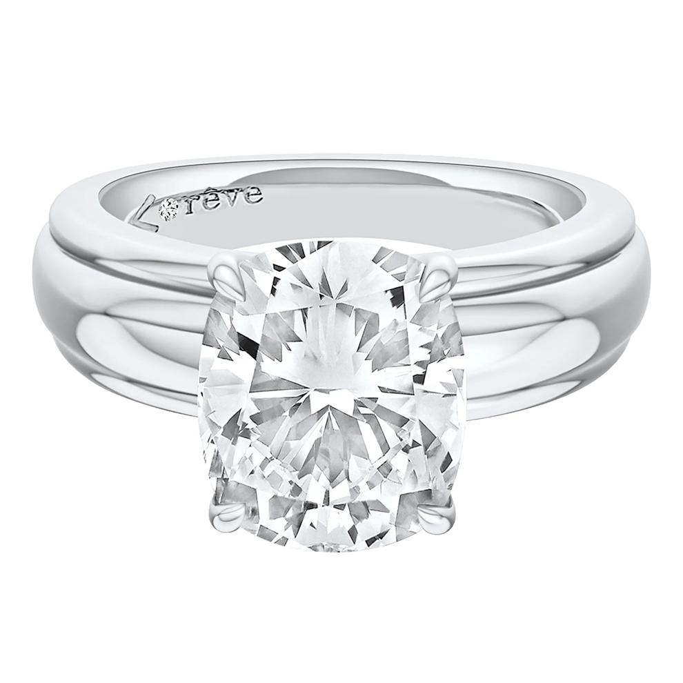 Maeve Lab Grown Diamond Elongated Cushion Engagement Ring in 14K White Gold (4 ct. tw.) – Image 1 of 5
