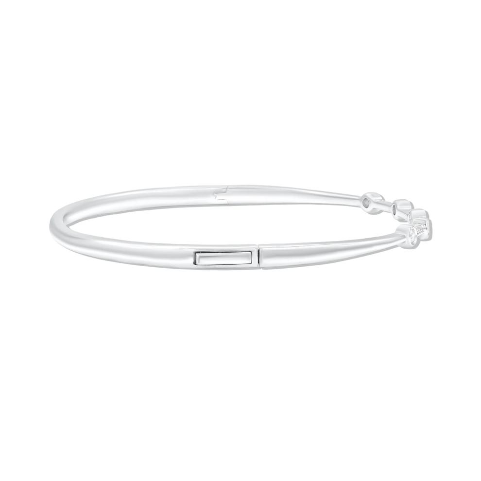 Diamond Bangle Bracelet in Sterling Silver (1/4 ct. tw.) – Image 2 of 2
