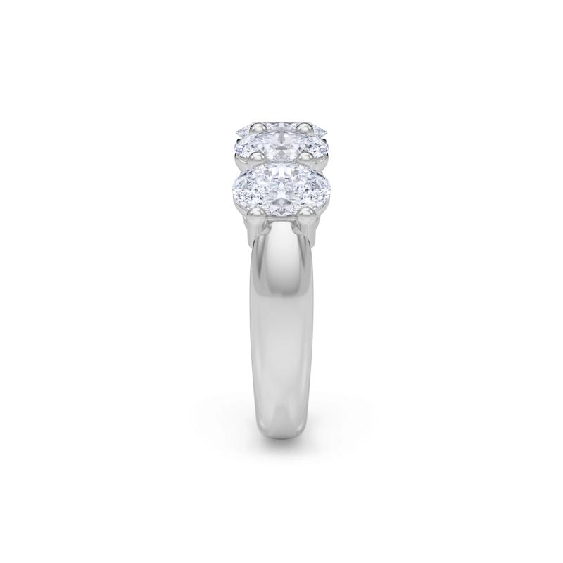 Lab Grown Diamond Five-Stone Anniversary Band in 14K White Gold &#40;3 ct. tw.&#41; – Image 3 of 5