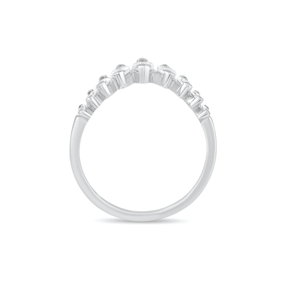 Lab Grown Diamond Marquise Contour Band in 10K White Gold (1 ct. tw.) – Image 2 of 4