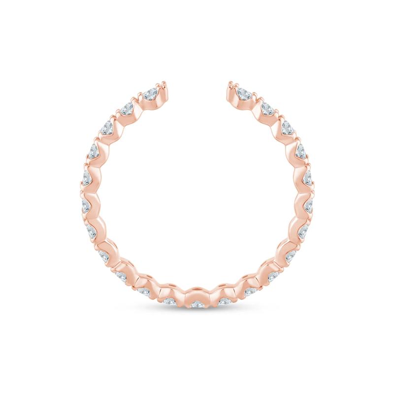 Lab Grown Diamond Open Anniversary Band in 14K Rose Gold (5/8 ct. tw.) – Image 2 of 3