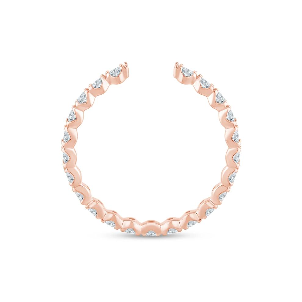 Lab Grown Diamond Open Anniversary Band in 14K Rose Gold (5/8 ct. tw.) – Image 2 of 3