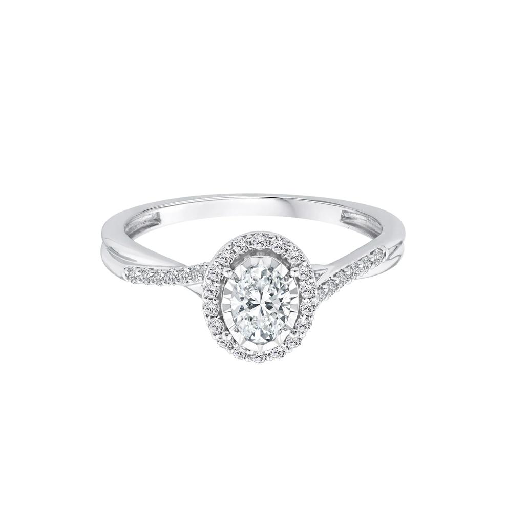 Lab Grown Diamond Promise Ring in 10K White Gold (1/2 ct. tw.) – Image 1 of 3