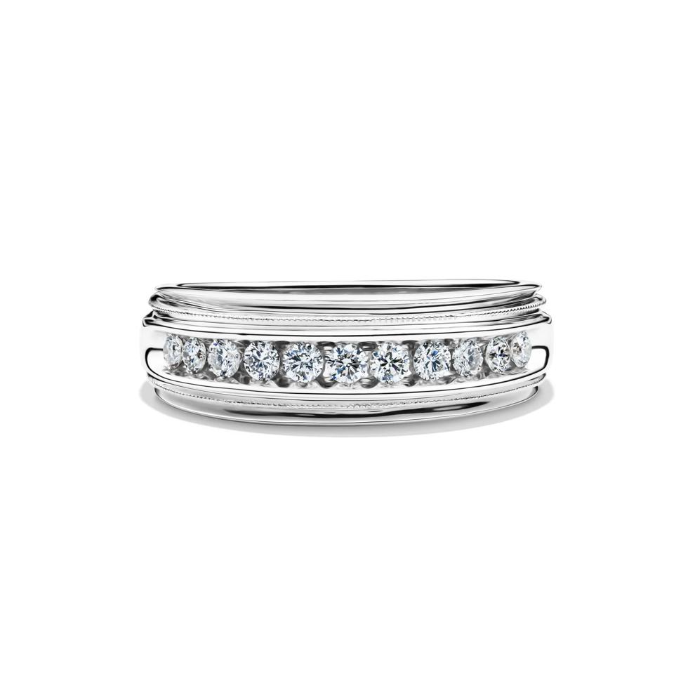 Men&rsquo;s Diamond Channel Set Ring in 14K White Gold (1/2 ct. tw.) – Image 1 of 4