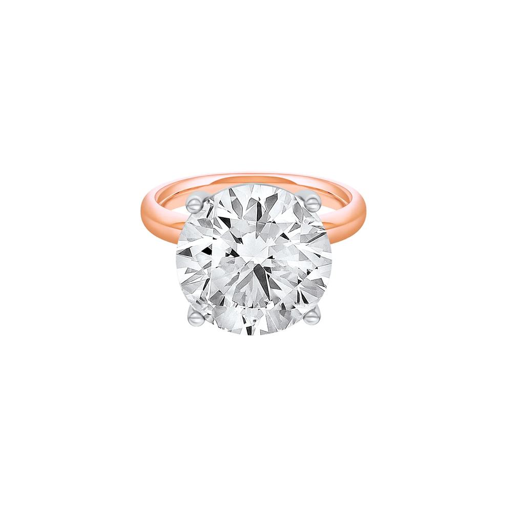 Lab Grown Diamond Round Solitaire Engagement Ring in 14K Rose and White Gold (10 ct.) – Image 1 of 4