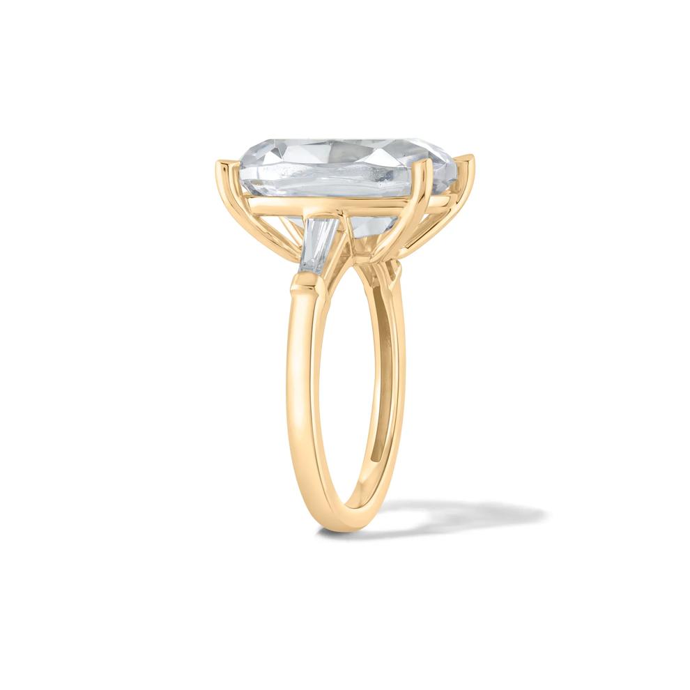 Lab Grown Diamond Elongated Cushion Engagement Ring in 14K Yellow Gold (10 1/2 ct. tw.) – Image 3 of 4