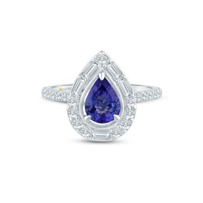 Tanzanite and Lab Grown Diamond Wedding Band in 14K Gold (1/2 ct. tw.)