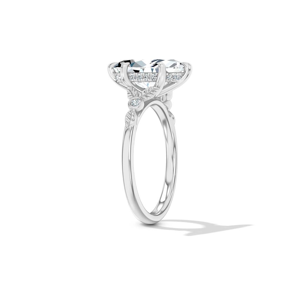 Lab Grown Diamond Marquise Center Etched-Shank Engagement Ring in 14K White Gold (1 5/8 ct. tw.) – Image 3 of 3