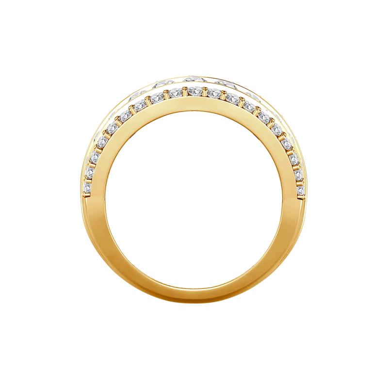 Lab Grown Diamond Five-Row Anniversary Band in 10K Yellow Gold &#40;3 ct. tw.&#41; – Image 2 of 3
