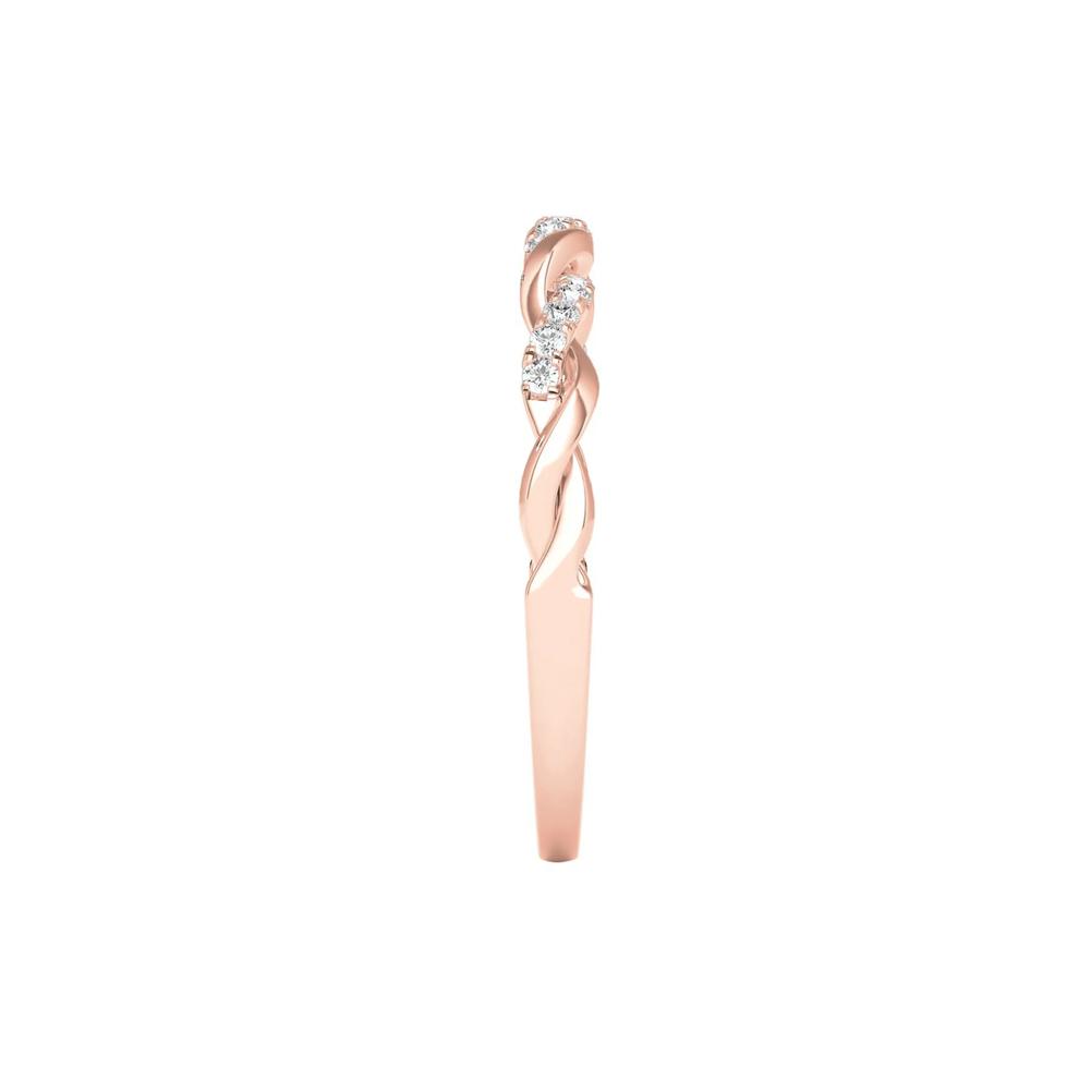 1/10 ct. tw. Diamond Twist Band in 14K Rose Gold – Image 3 of 3