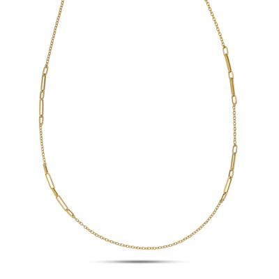 Cable & Link Chain in 14K Yellow Gold, 3.5mm, 28"