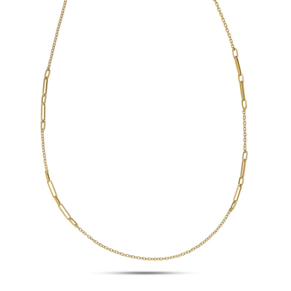 Cable &amp; Link Chain in 14K Yellow Gold, 3.5mm, 28" – Image 1 of 4