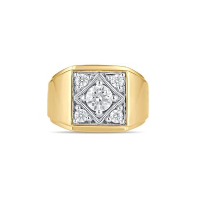 Men's Lab Grown Diamond Ring in 10K Yellow Gold (1 1/2 ct. tw.)
