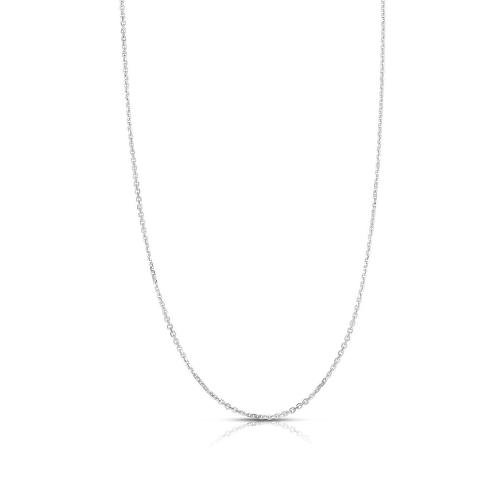 Diamond-Cut Cable Chain in 10K White Gold, 22" – Image 1 of 2