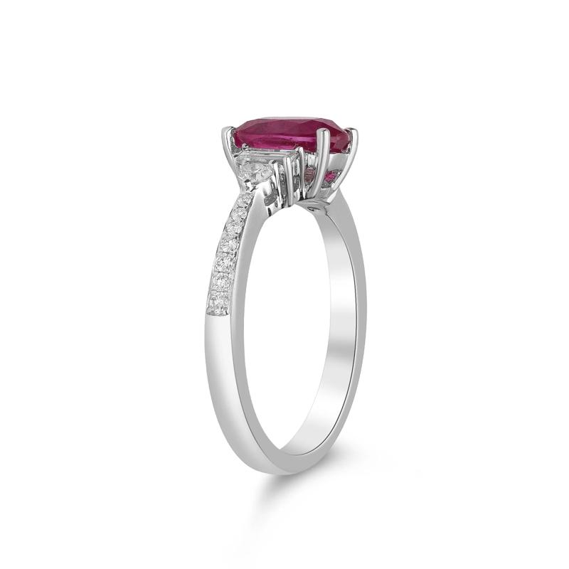 Ruby &amp; Diamond Ring in 18K White Gold &#40;3/8 ct. tw.&#41; – Image 4 of 5
