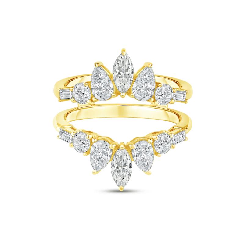 Lab Grown Diamond Contour Insert Ring in 14K Yellow Gold &#40;1 3/4 ct. tw.&#41; – Image 1 of 4